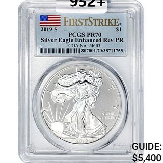 2019-S American 1oz Silver Eagle PCGS PR70 Enhn Re
