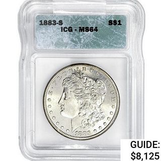 1883-S Morgan Silver Dollar ICG MS64