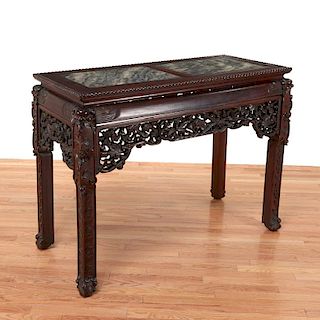 Qing Dynasty carved hardwood altar table