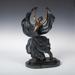 Louis Icart (After) Original Bronze Sculpture Dancer, Signed