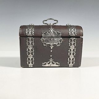 European Steel and Leather Casket Box