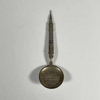Commemorative Paris Exhibition Sterling Silver Spoon