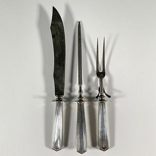 3pc Sterling Silver Carving Knife Set
