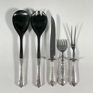 5pc English Sterling Silver Serving Set