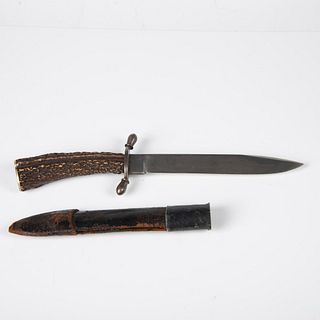 Antique Bowie Knife and Scabbard by Holtzapffel & Co