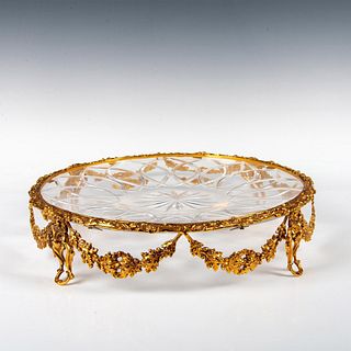 Gilt and Crystal Centerpiece Stand