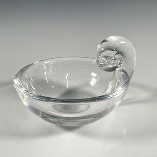 Steuben Art Glass Bowl with Snail Handle by John Dreves
