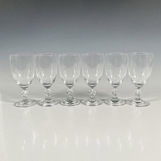 6pc Lalique Crystal Water Goblets, Frejus