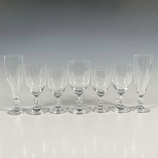 7pc Assorted Lalique Crystal Glasses, Frejus