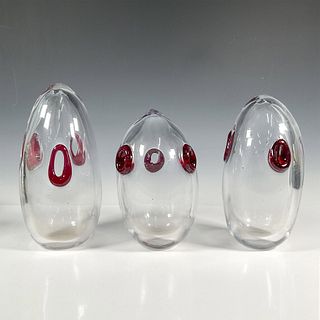 Trio of Murano Glass Globe Sculptures, Hollowform