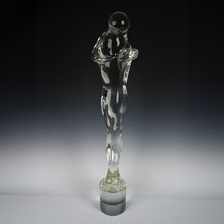 Murano Pino Signoretto Glass Nude 39" Tall Sculpture, Signed