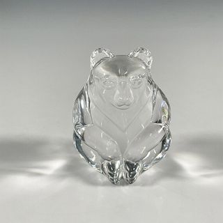 Steuben Art Glass Seated Bear Figurine