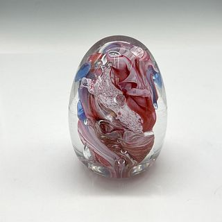 Vintage Signed Art Glass Paperweight