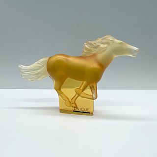 Lalique Crystal Figurine, Amber Kazak Horse