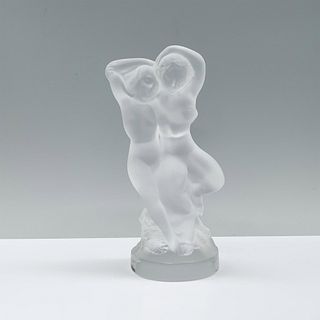 Lalique Crystal Figurine, Le Faune Pan and Diana