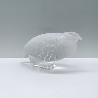 Lalique Crystal Figurine, Perdrix Couchee