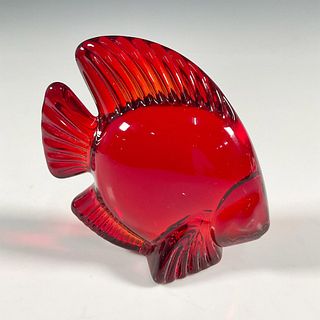 Daum Crystal Figurine, Red Fish