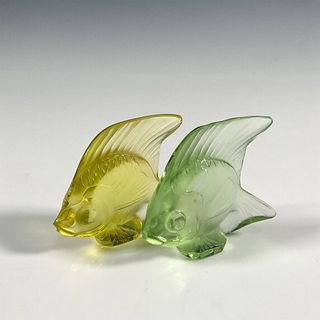 Pair of Lalique Crystal Fish Figurines