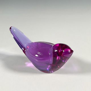 Baccarat Crystal Purple Figurine, Titi Bird