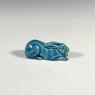 Sevres Porcelain Turquoise Rabbit Figurine