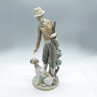 Lladro Porcelain Figurine, Hunter with Dog