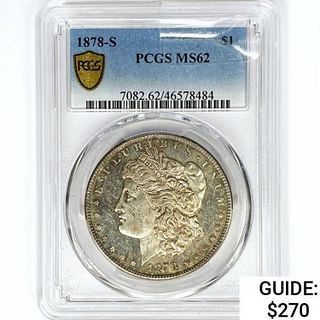 1878-S Morgan Silver Dollar PCGS MS62 