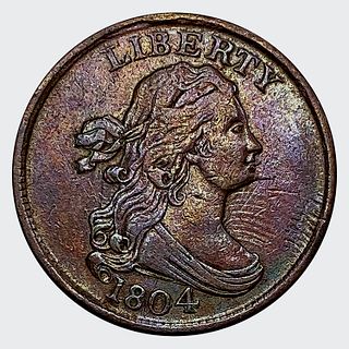 1804 Spiked Chin Draped Bust Half Cent