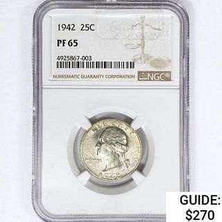 1942 Washington Silver Quarter NGC PF65 