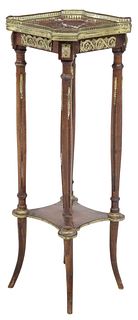 FRENCH LOUIS XVI STYLE MABRLE-TOP PEDESTAL/ PLANT STAND