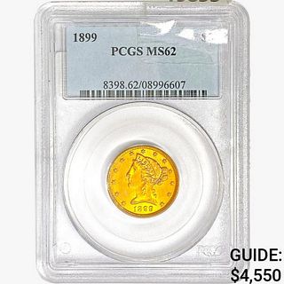 1899 $5 Gold Half Eagle PCGS MS62 