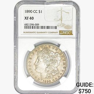 1890-CC Morgan Silver Dollar NGC XF40 