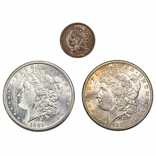 1881-1907 Varied US Coinage [3 Coins]