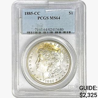 1885-CC Morgan Silver Dollar PCGS MS64 