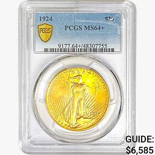 1924 $20 Gold Double Eagle PCGS MS64+ 