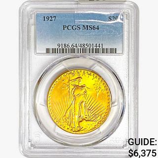 1927 $20 Gold Double Eagle PCGS MS64 