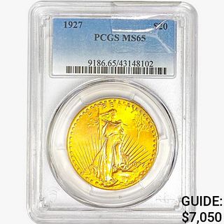 1927 $20 Gold Double Eagle PCGS MS65 