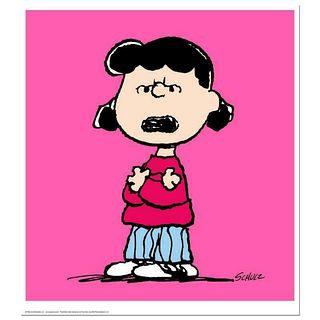 Peanuts, "Lucy: Pink" Hand Numbered Limited Edition Fine Art Print with Certificate of Authenticity.