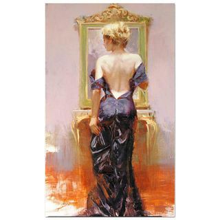 Pino (1939-2010), "Evening Elegance" Hand Embellished Limited Edition on Canvas (24" x 40"), Numbered and Hand Signed with Certificate of Authenticity