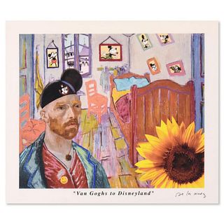 Nelson De La Nuez, "Van Goghs to Disneyland" AP Limited Edition, Numbered and Hand Signed with Letter of Authenticity.