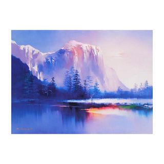 H. Leung, "Glacier Lake" Limited Edition on Canvas, Numbered and Hand Signed with Letter of Authenticity.