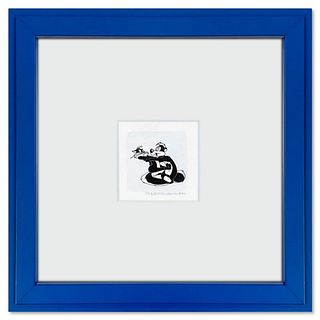 Pepe Le Pew in Love Framed Limited Edition Etching with Hand Tinted Color from Warner Bros., Numbered with Letter of Authenticity
