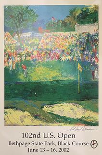 Leroy Neiman- Hand signed offset lithograph "102nd US open"