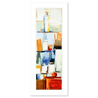 Adriana Naveh, "Bookcase II" Hand Signed, Numbered Limited Edition Serigraph with Letter of Authenticity.