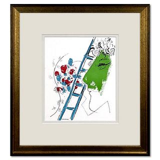 Marc Chagall (1887-1985), "The Ladder" Framed Lithograph with Letter of Authenticity.