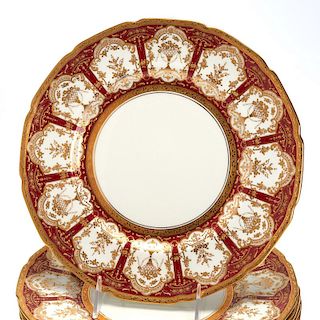 Set (12) Royal Doulton porcelain service plates