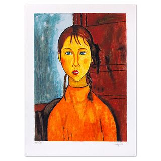 Amedeo Modigliani- Serigraph "Bambina Con Trecce"