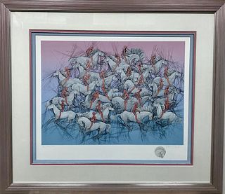 Guillaume Azoulay- Serigraph on paper with hand drawn remarque "Exodus"
