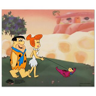 The Flintstones Walking Dino Limited Edition Sericel from the Popular Animated Series The Flintstones with Certificate of Authenticity.