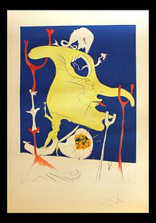 Salvador Dali- Original Engravings with Lithographic Color "Le dernier venu de la derniere planete"