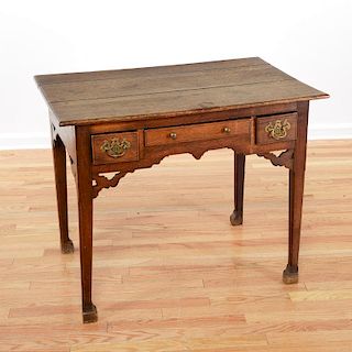 English Provincial oak dressing table
